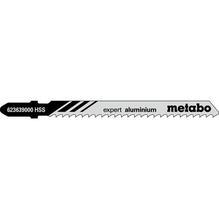 Metabo JIGSAW BLADE -HSS 3" 8 tpi Aluminum, 1/8"-9/16" in., non-ferrous metals, 1/6"-3/4" in., quick cuts 623639000